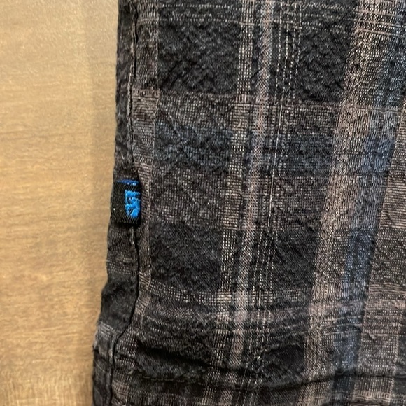 Gotcha size 38 brown/navy patterned 4 pocket zip 100% cotton shorts flat front - Picture 4 of 9